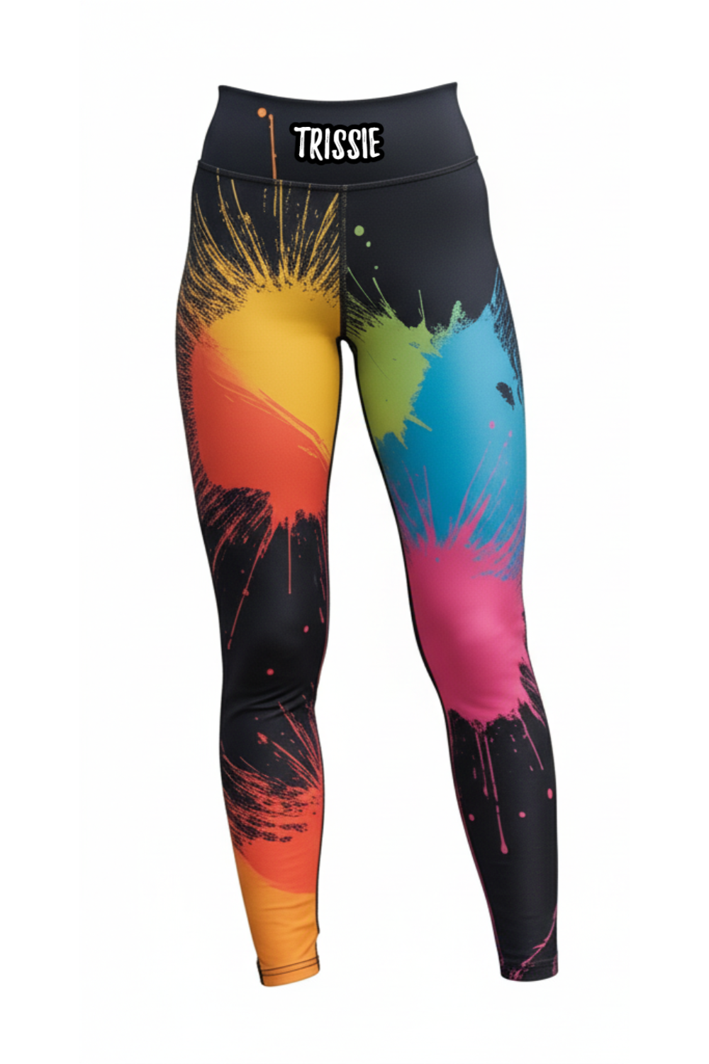 Color Splash Custom Name Leggings – Personalized Yoga & Gym Pants for Women OnlyBulked