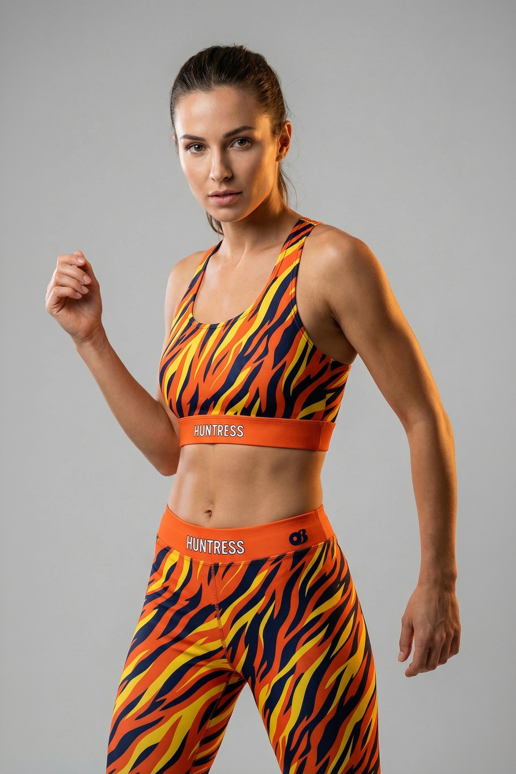 Personalized Orange Tiger Print Leggings