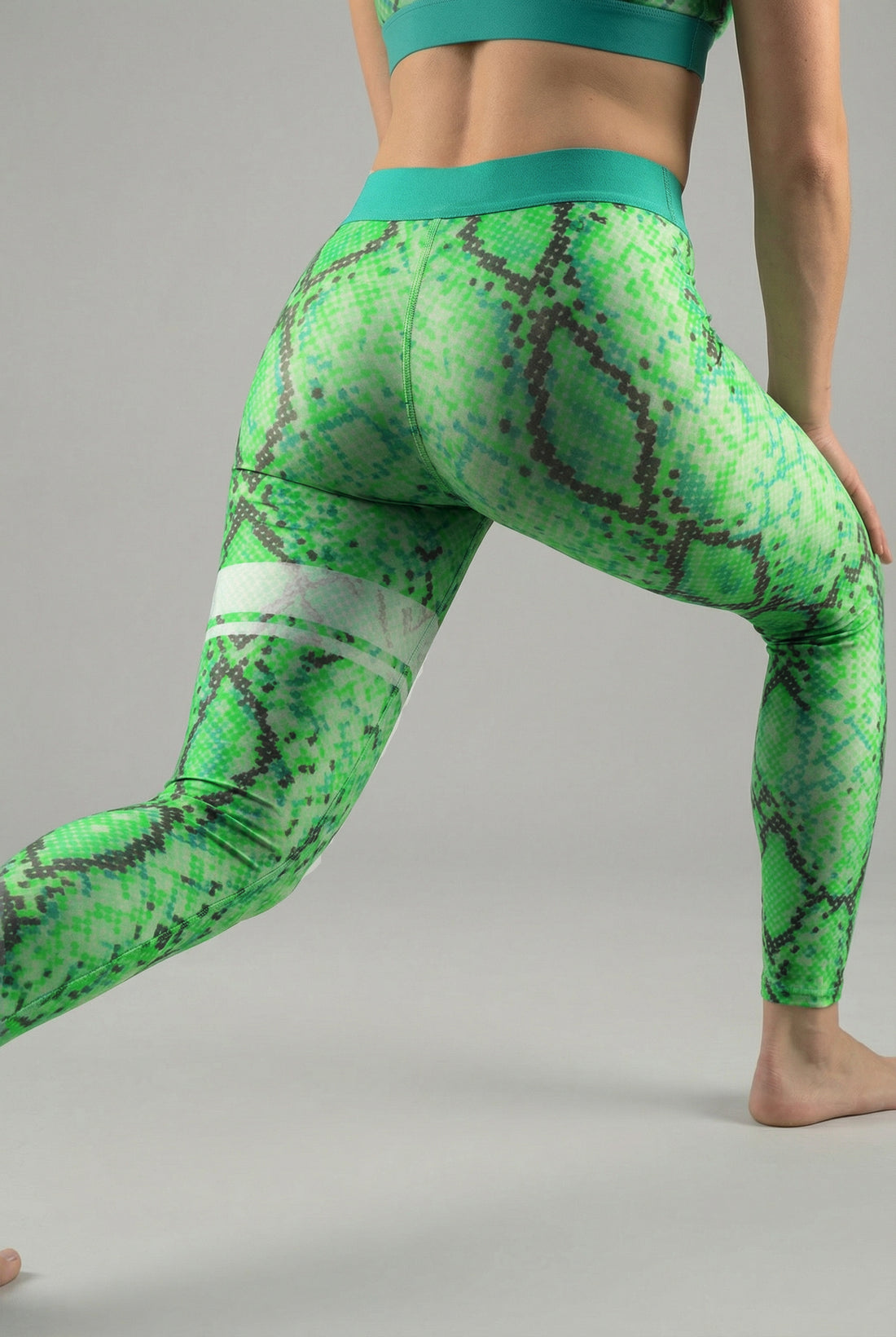 Personalized Green Snake Skin Leggings