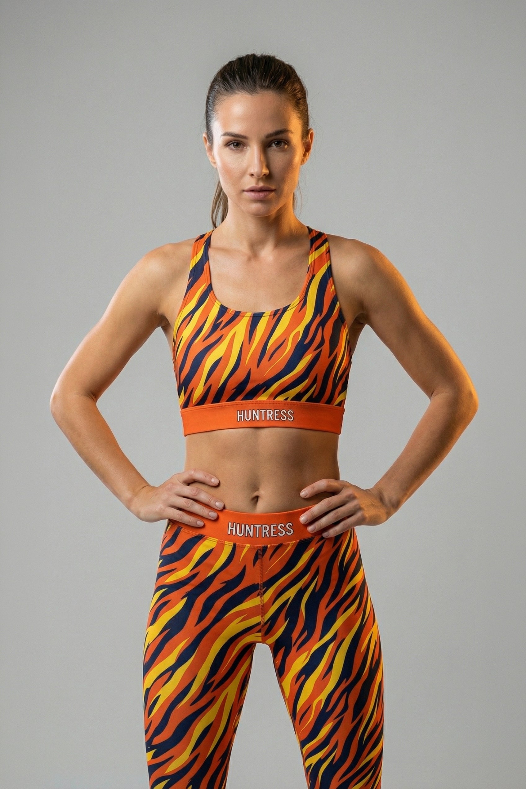 Personalized Orange Tiger Print Leggings