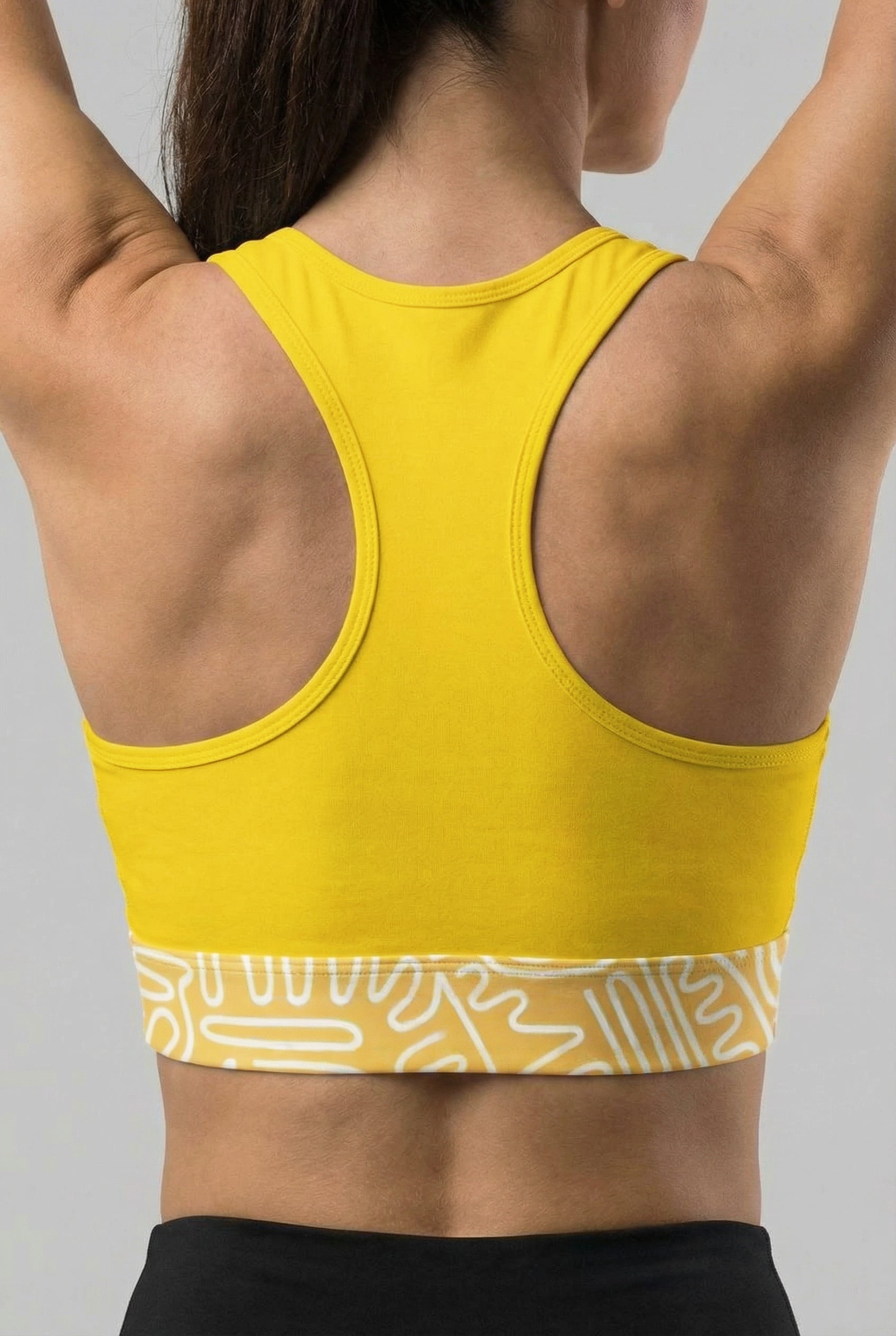 Personalized Yellow "Side Eye" Sports Bra OnlyBulked