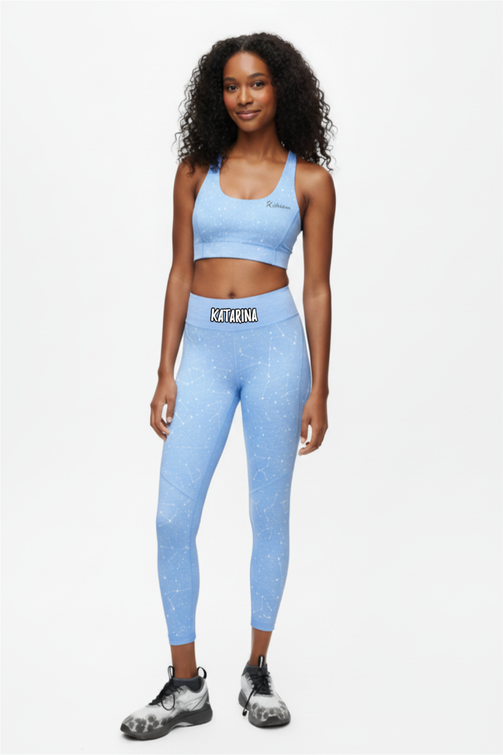 Custom Name or Quote Galaxy Leggings – Personalized Activewear for Yoga, Gym & Training OnlyBulked