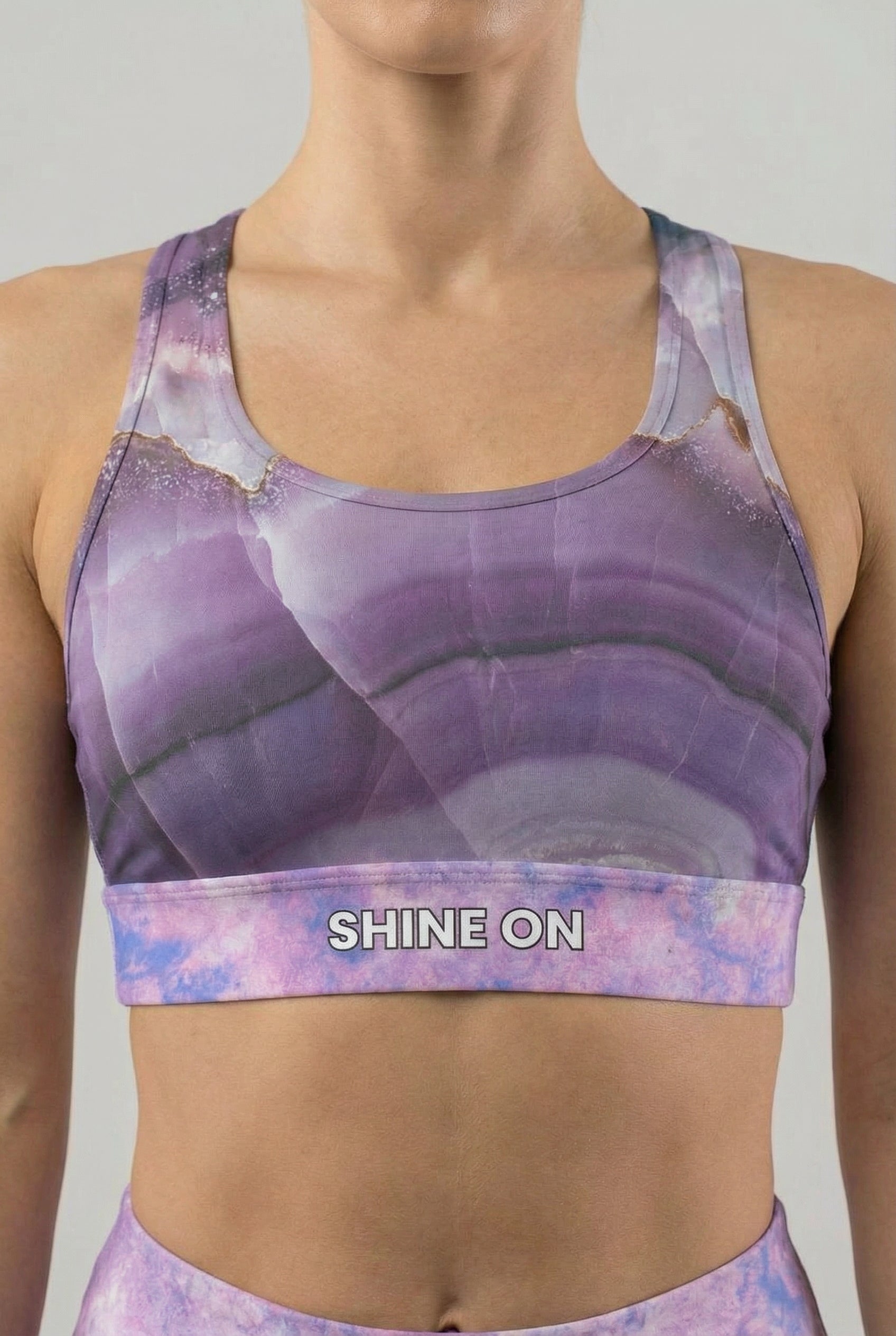 Personalized Alexandrite Purple Sports Bra - Custom Name & Mantra OnlyBulked