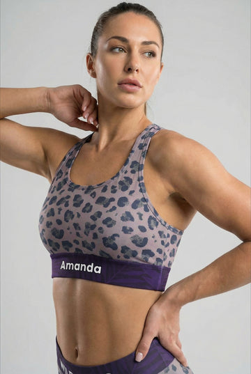 Personalized Leopard Sports Bra OnlyBulked