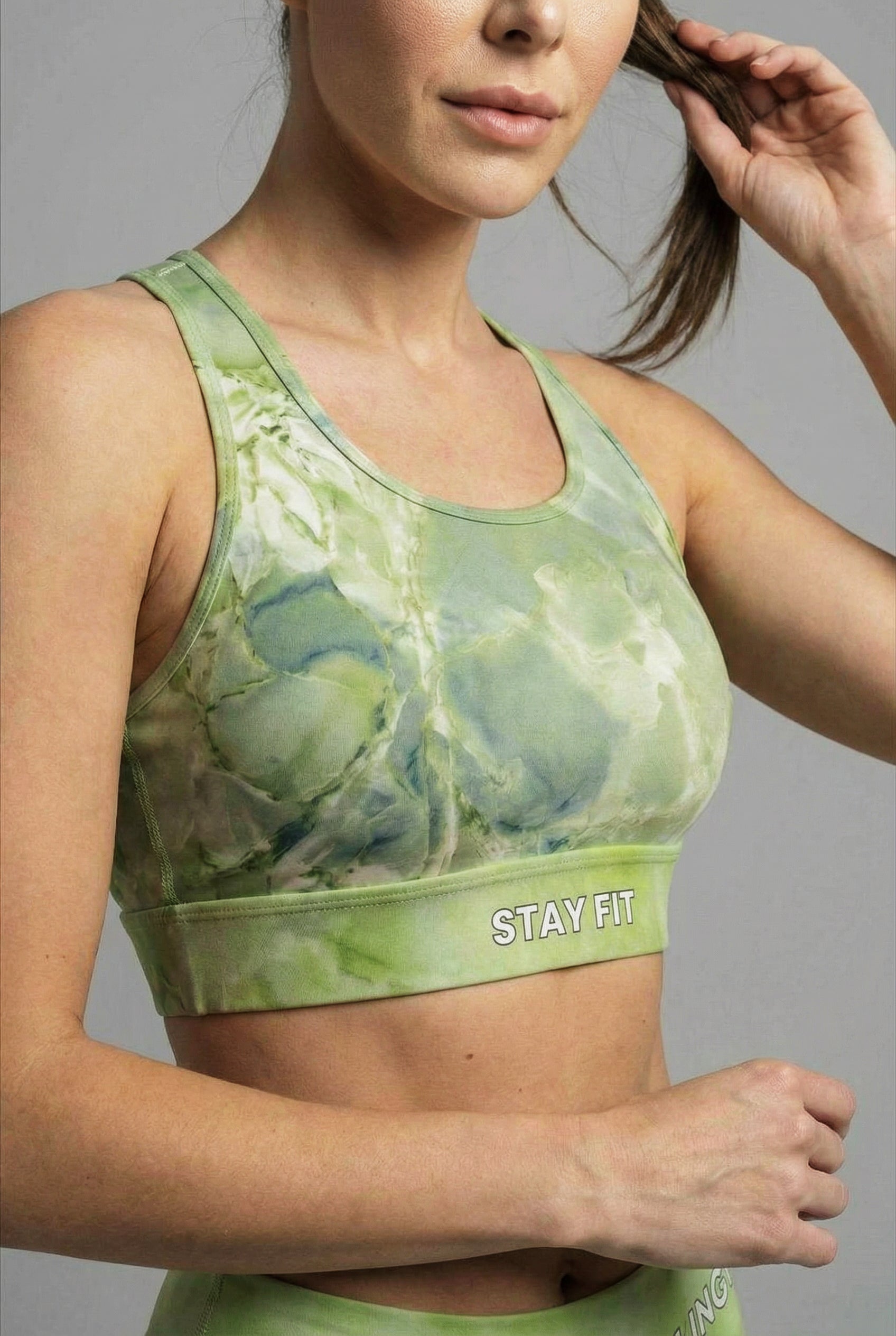 Personalized Peridot Gemstone Sports Bra - Custom Name & Mantra OnlyBulked