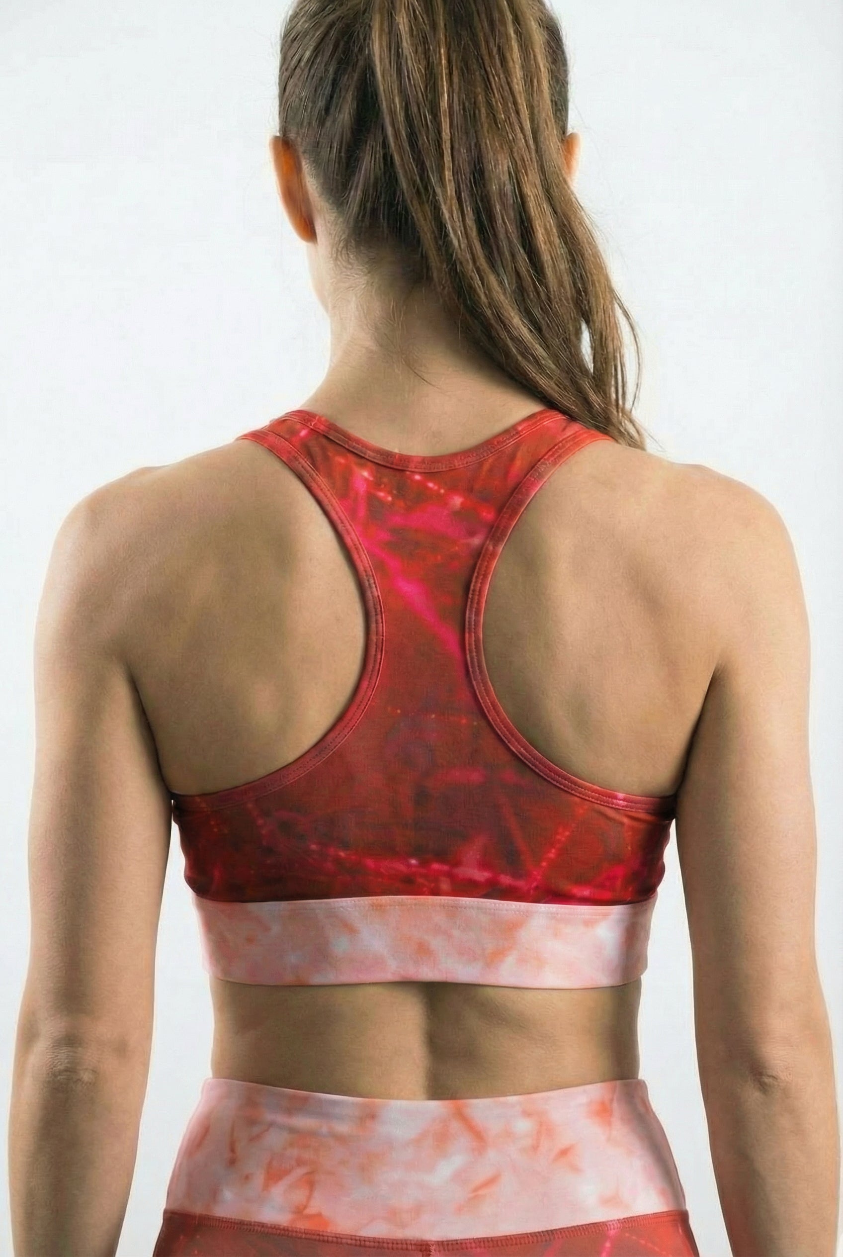 Personalized Ruby Geometric Sports Bra - Custom Name & Mantra OnlyBulked