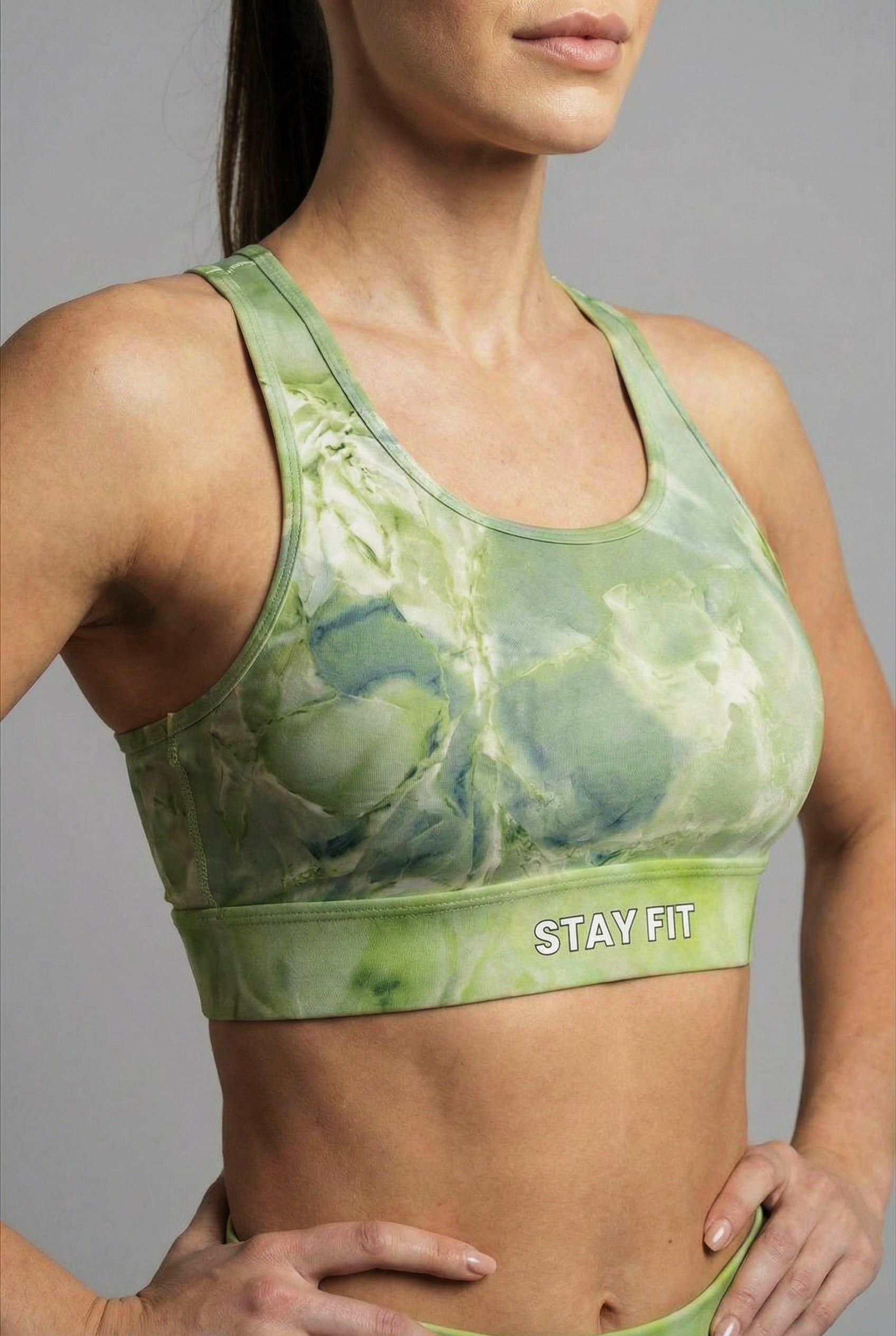 Personalized Peridot Gemstone Sports Bra - Custom Name & Mantra OnlyBulked