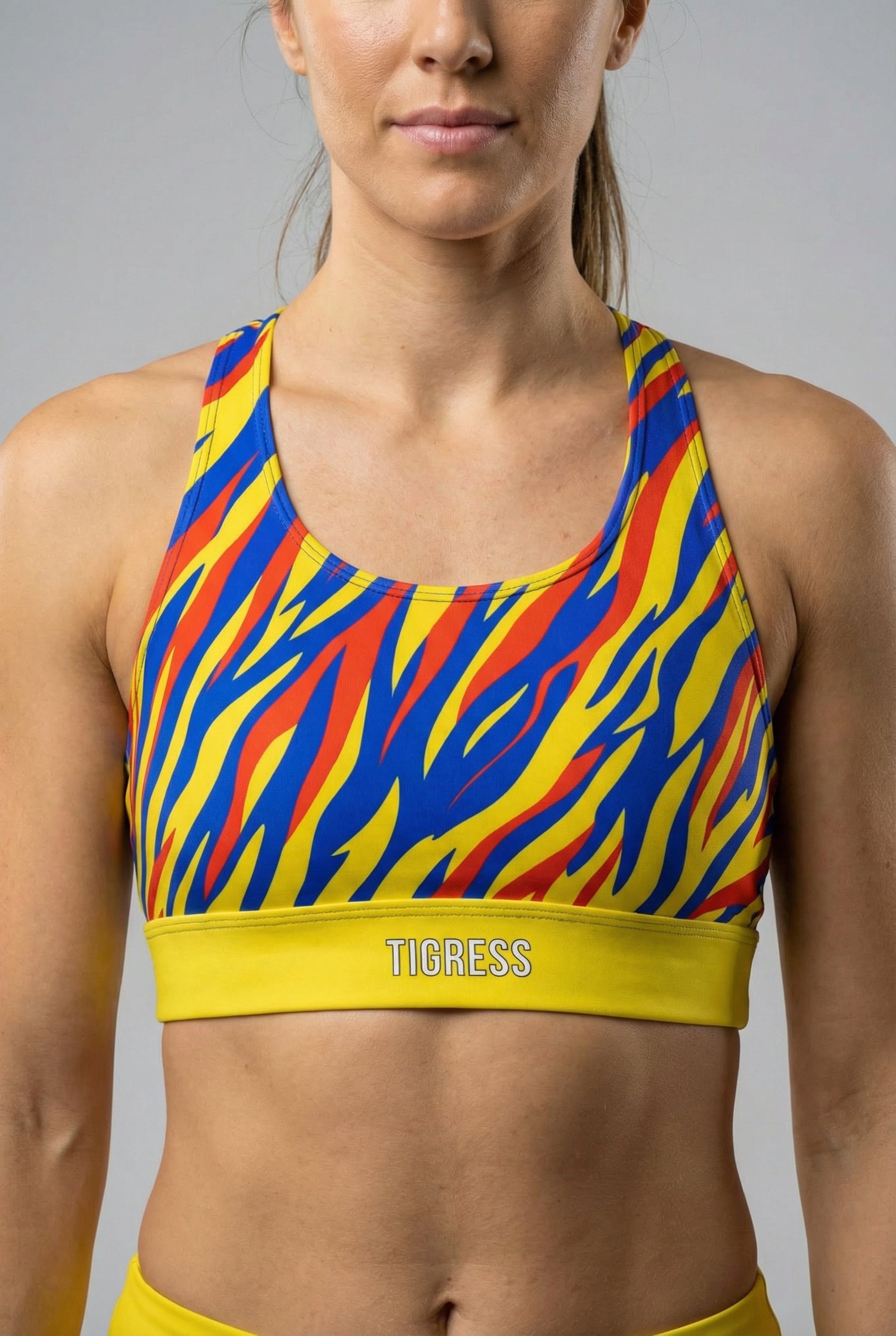 Personalized Pop-Art Tiger Sports Bra