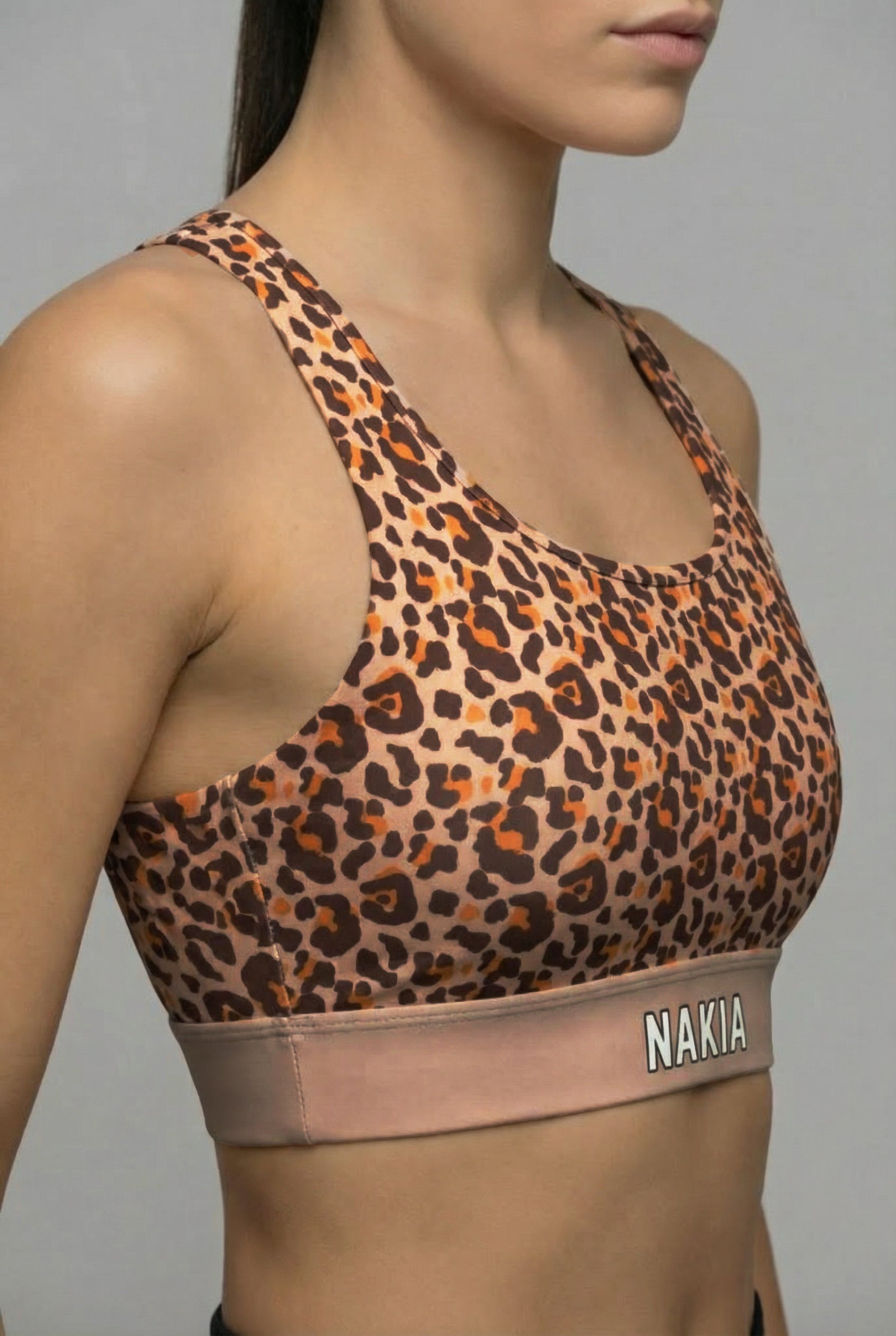 Personalized Classic Leopard Print Sports Bra