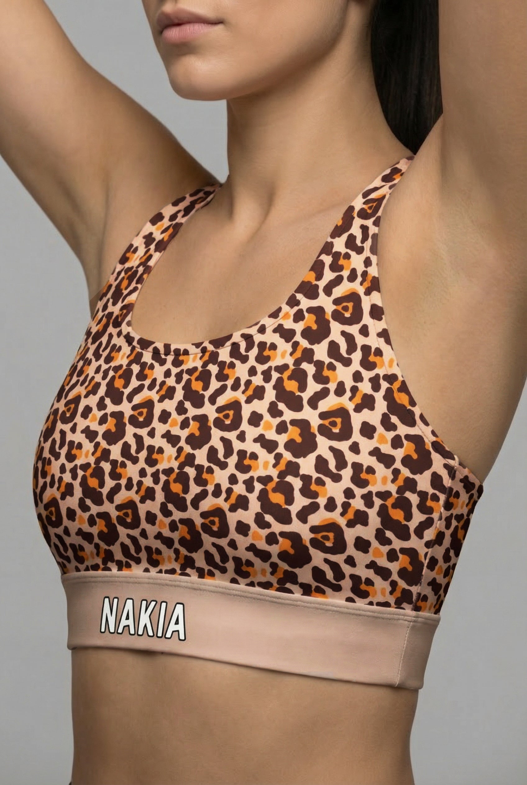 Personalized Classic Leopard Print Sports Bra