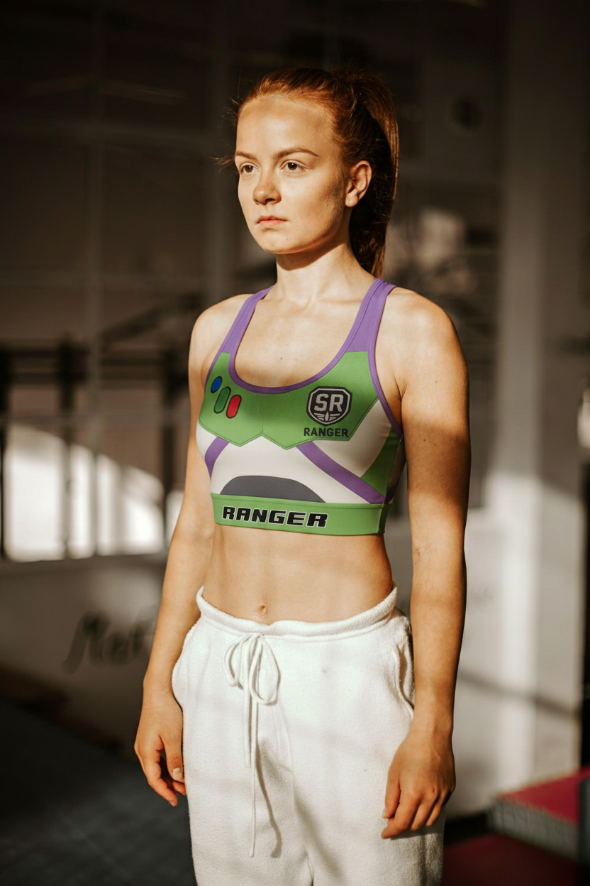 Galactic Ranger Sports Bra – Space-Inspired Activewear for Women OnlyBulked