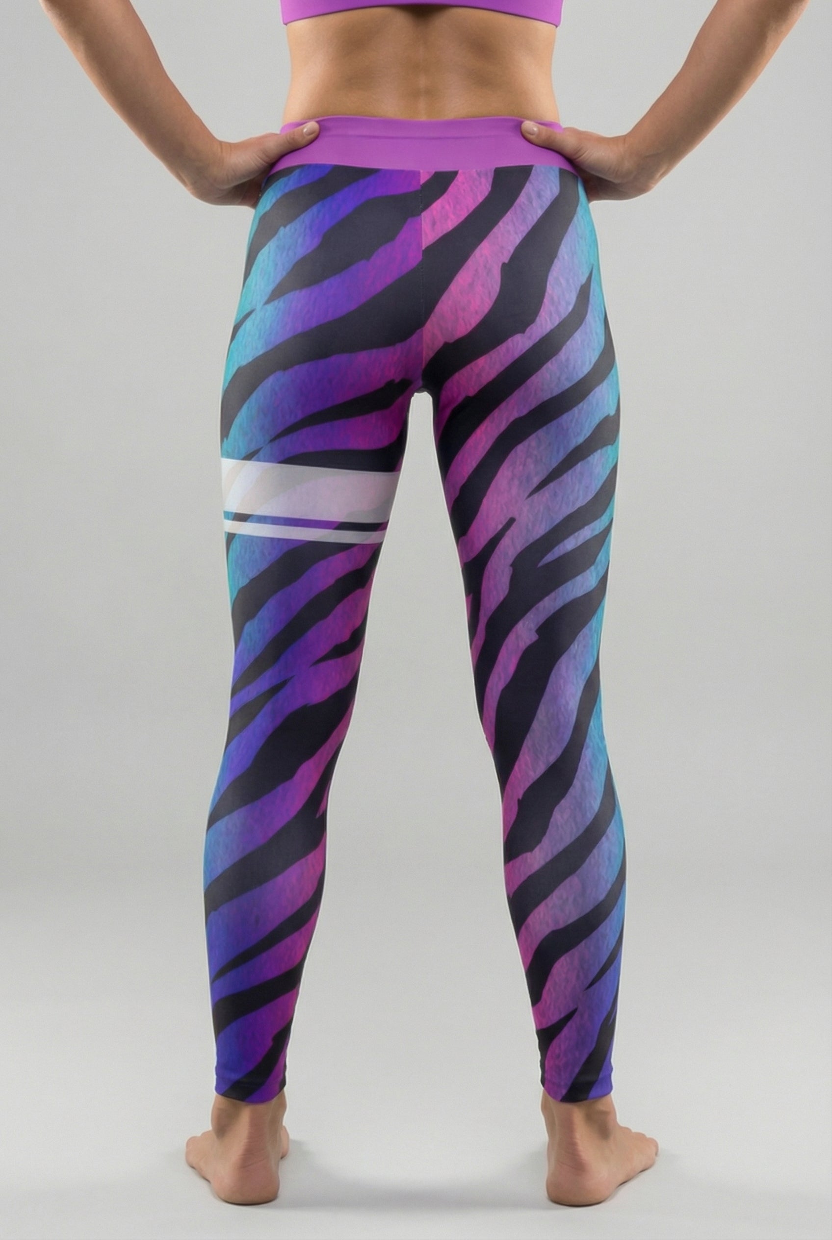 Personalized Neon Zebra Leggings