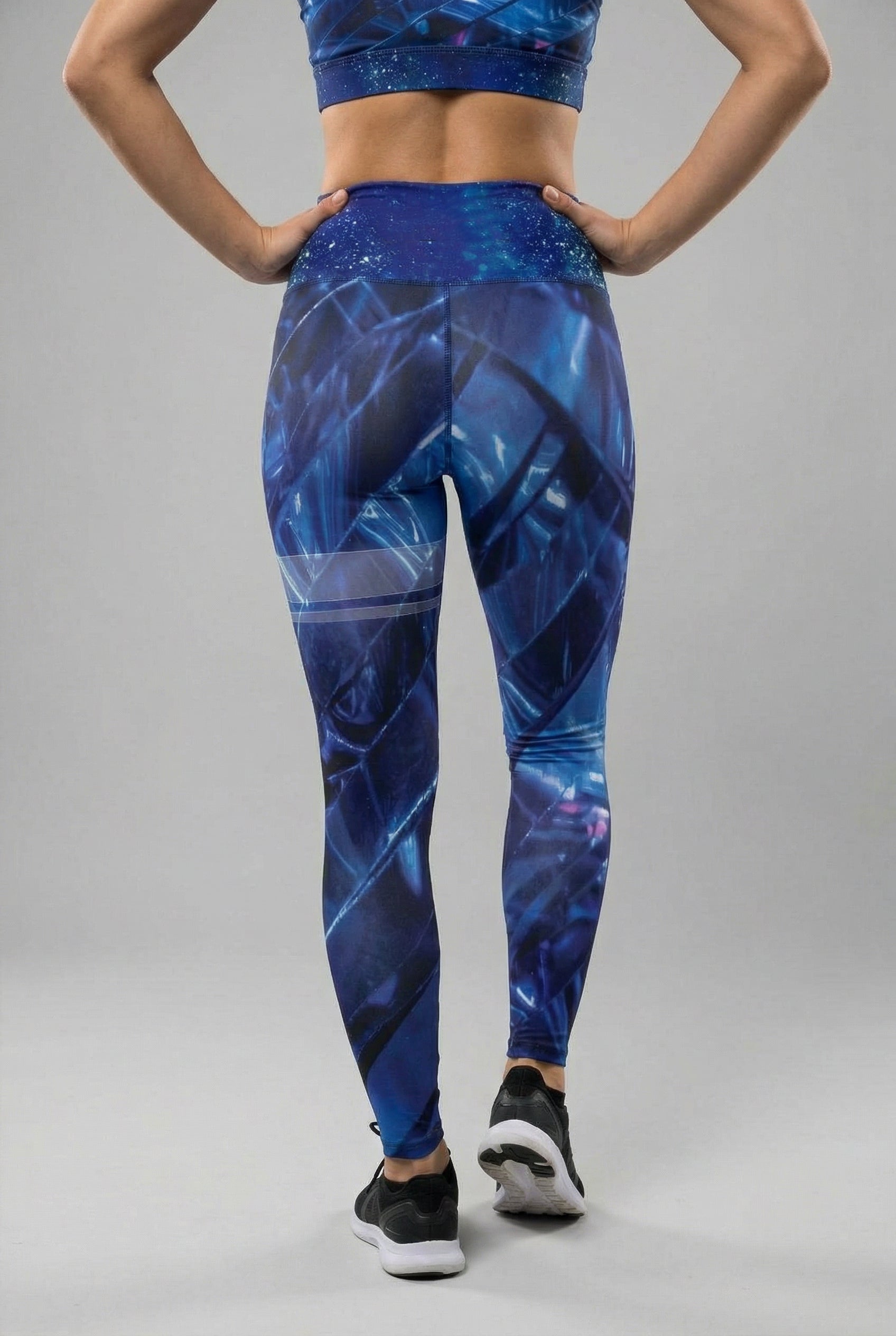 Custom Text Sapphire Gemstone Leggings - Royal Blue Design OnlyBulked