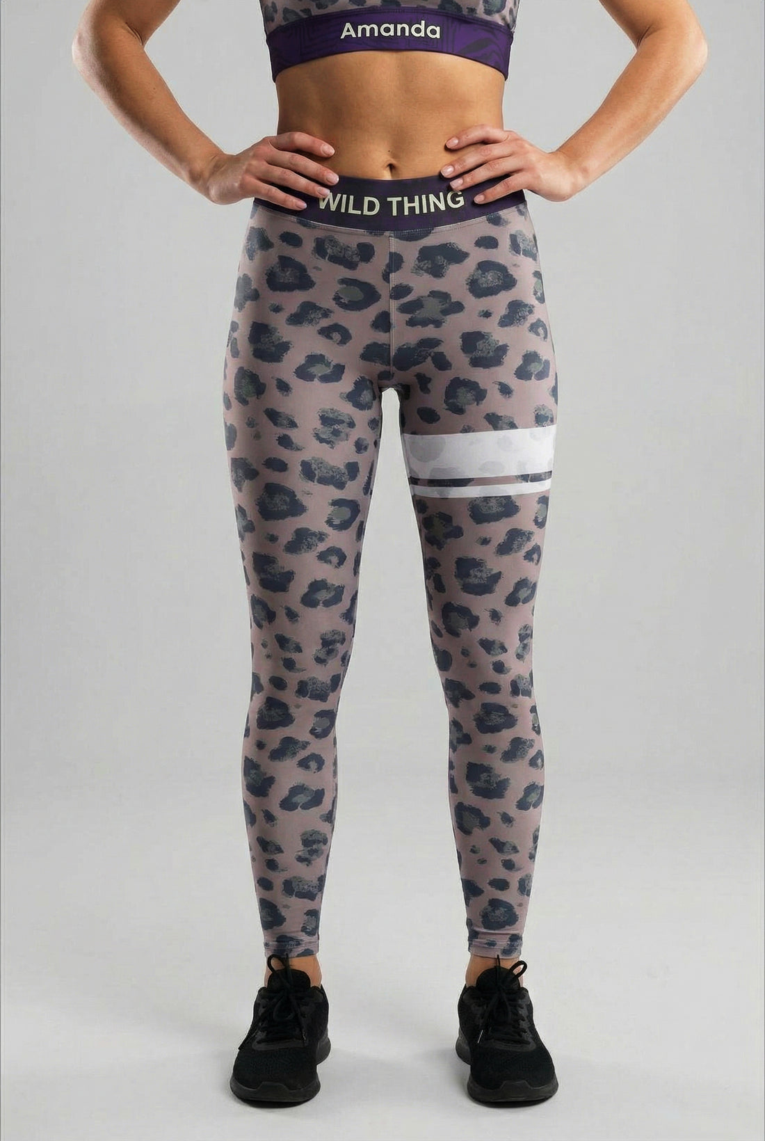 Personalized Midnight Leopard Leggings OnlyBulked