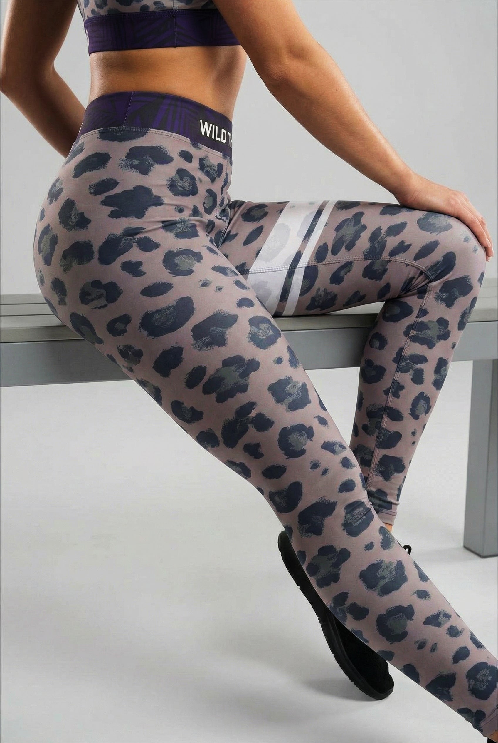 Personalized Midnight Leopard Leggings OnlyBulked