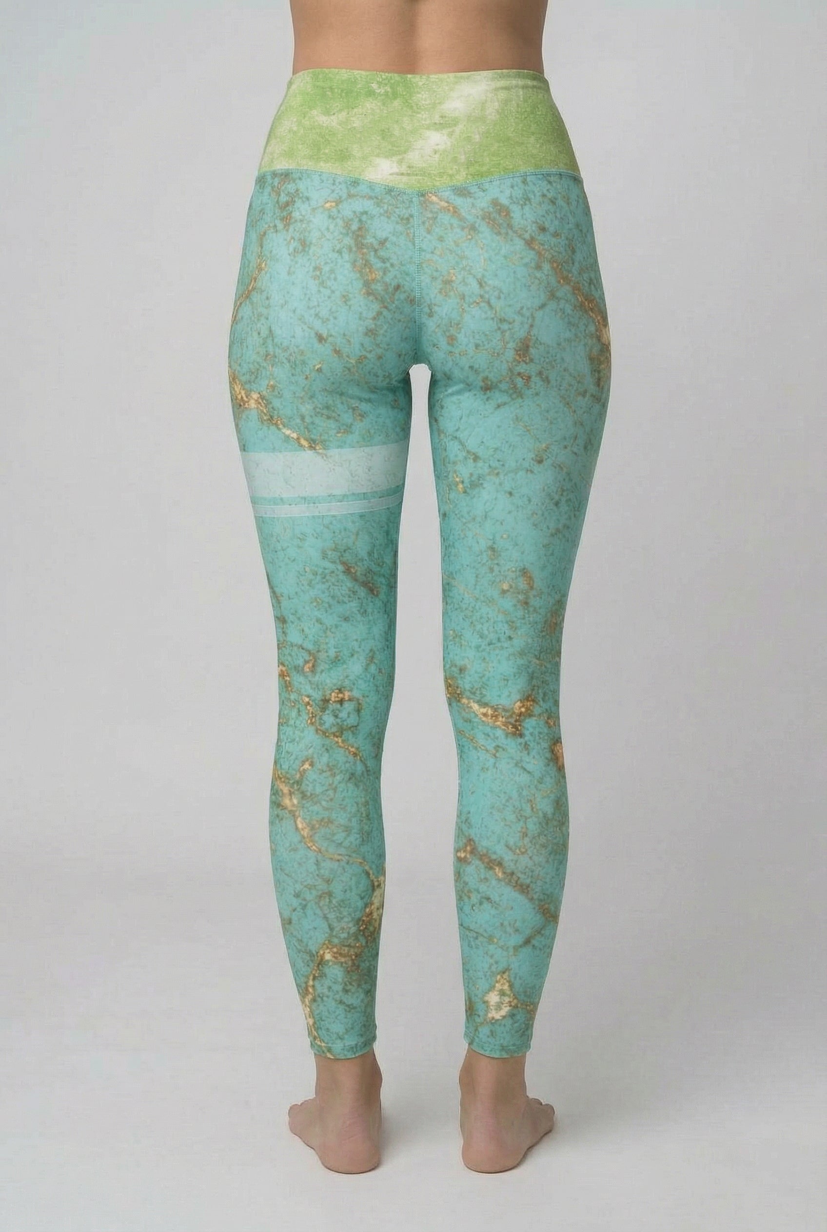Custom Text Green Topaz Leggings - Mint Stone Design OnlyBulked