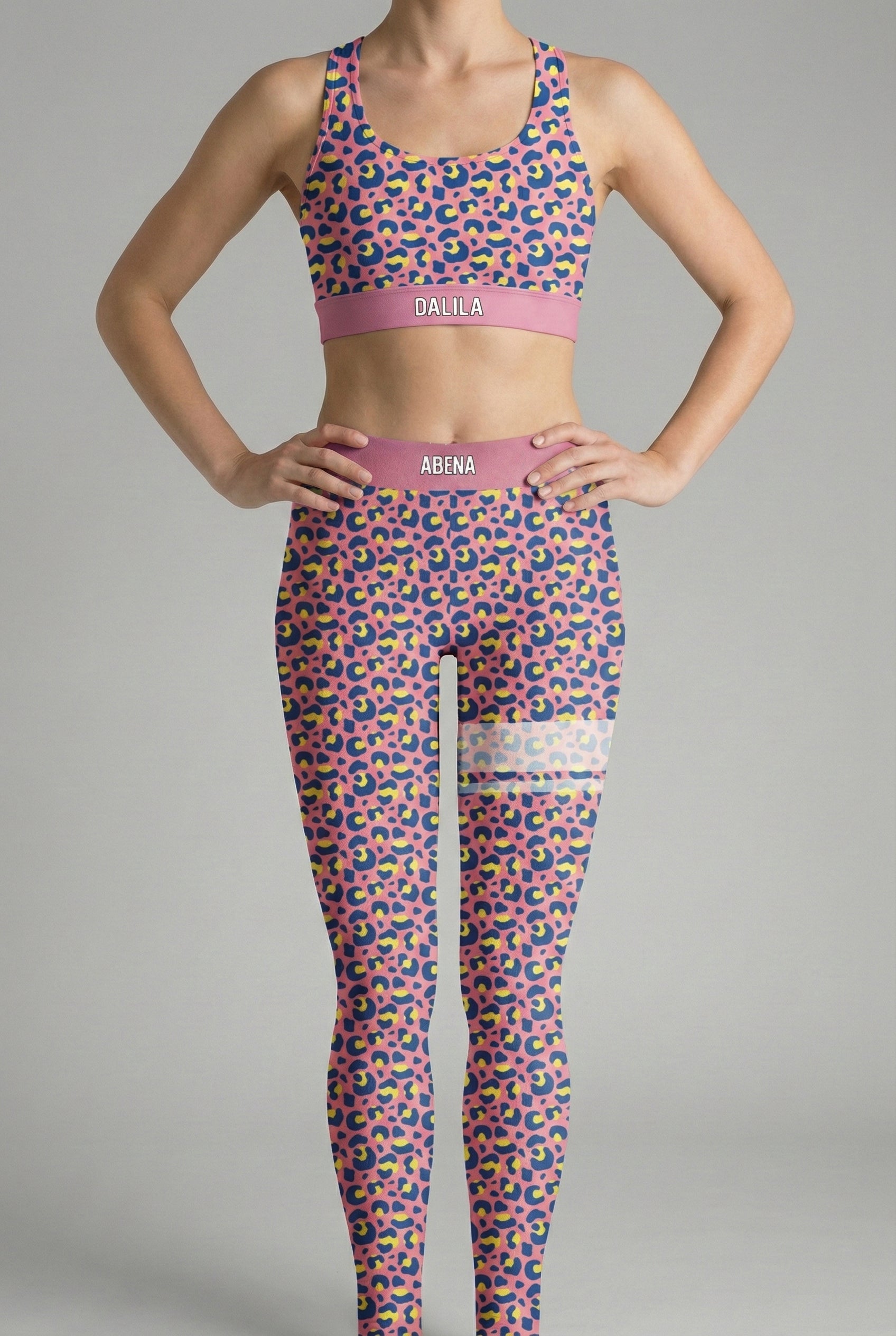 Pink Leopard Custom Leggings