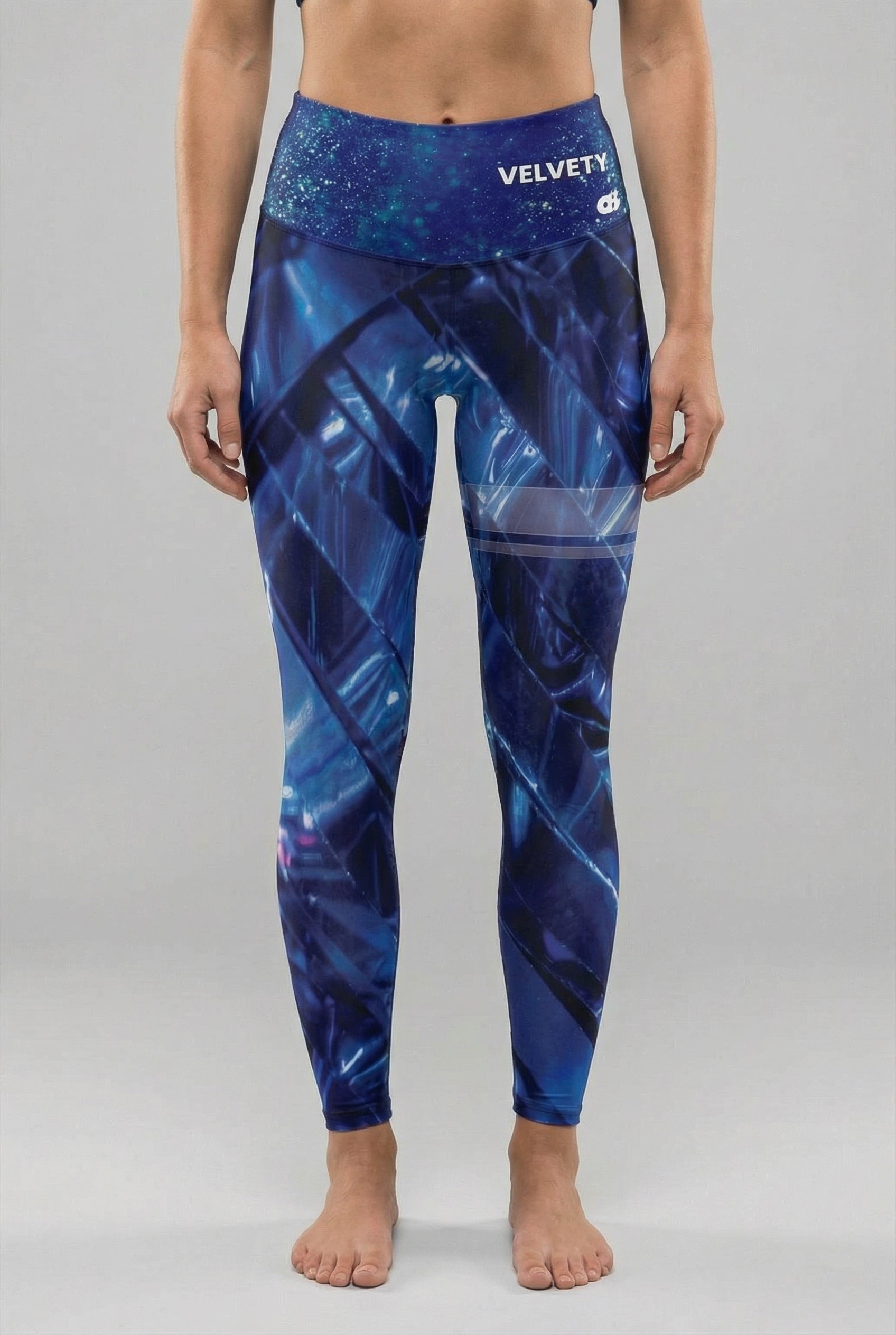 Custom Text Sapphire Gemstone Leggings - Royal Blue Design OnlyBulked